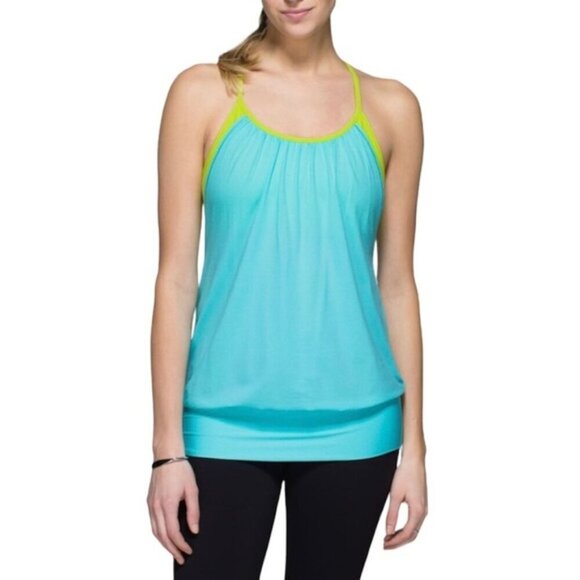 Lululemon No Limits TankAngel Blue / Antidote size 6 - Picture 2 of 10